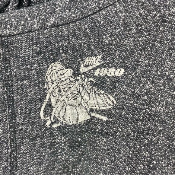 Nike Cropped 1980 Hoodie sweatshirt gray - Picture 4 of 6